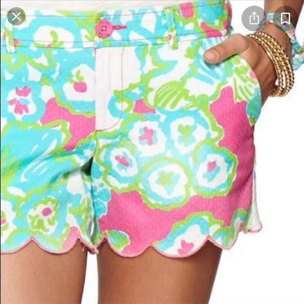 🎉HOST PICK🎉 Lilly Pulitzer scalloped buttercup shorts - Picture 1 of 14
